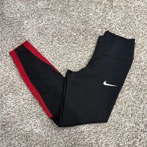 Nike black and red leggings